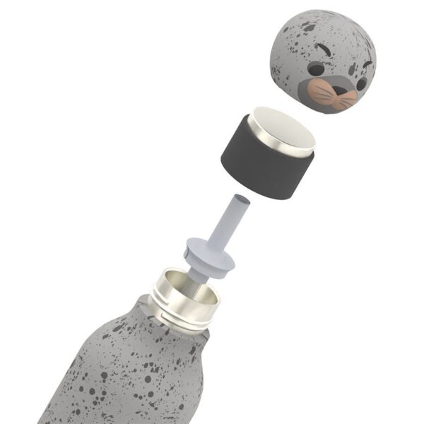 Bottle with Rubberized Exterior